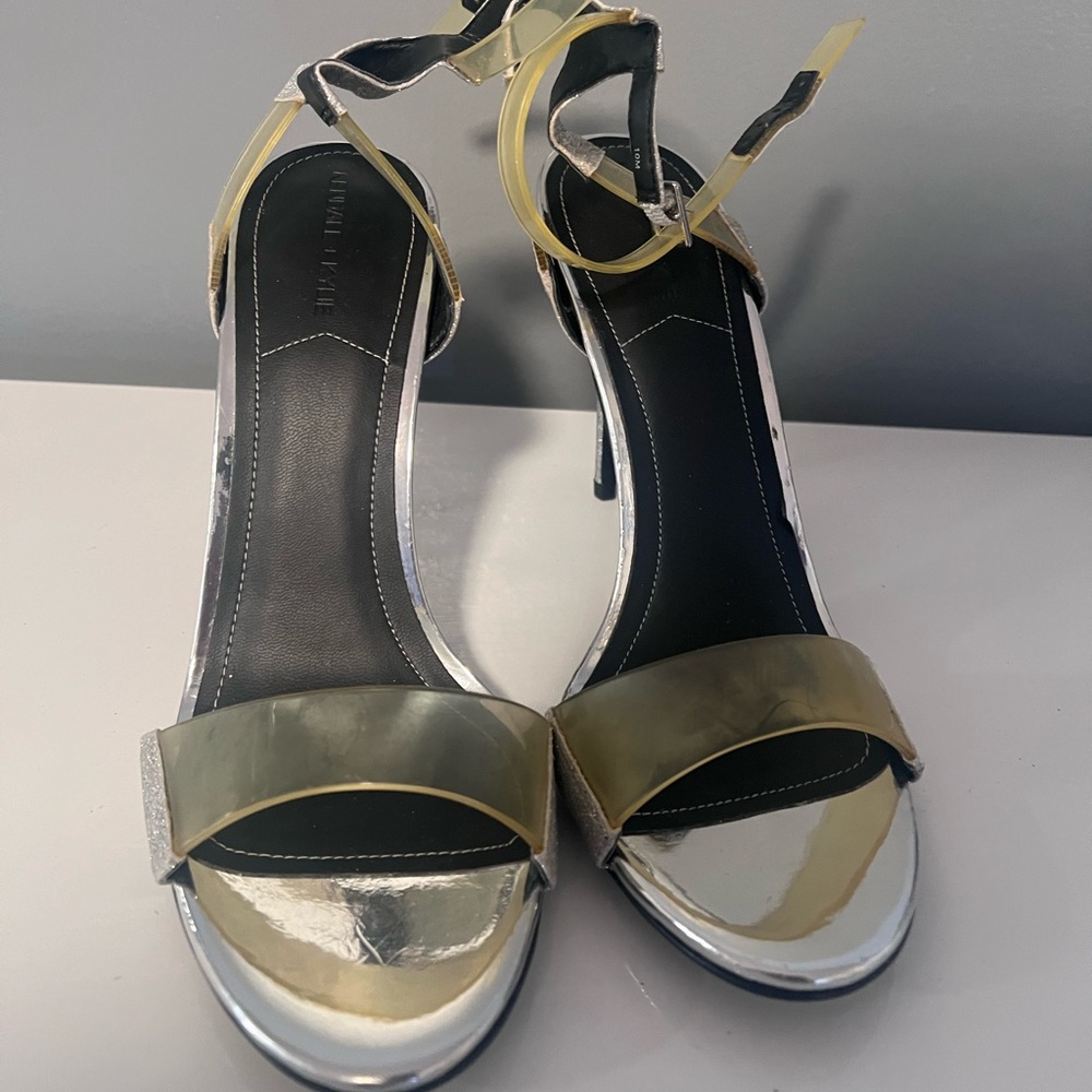 Silver Heel with Clear Strap